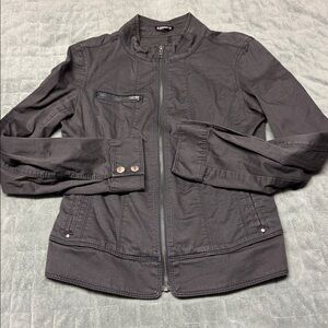 Express Moto Jacket, Blazer, Dark Gray, Size 4